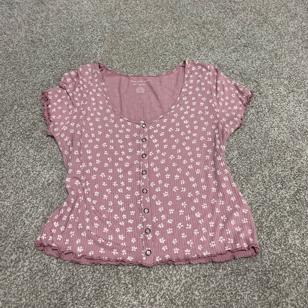 american eagle floral tee